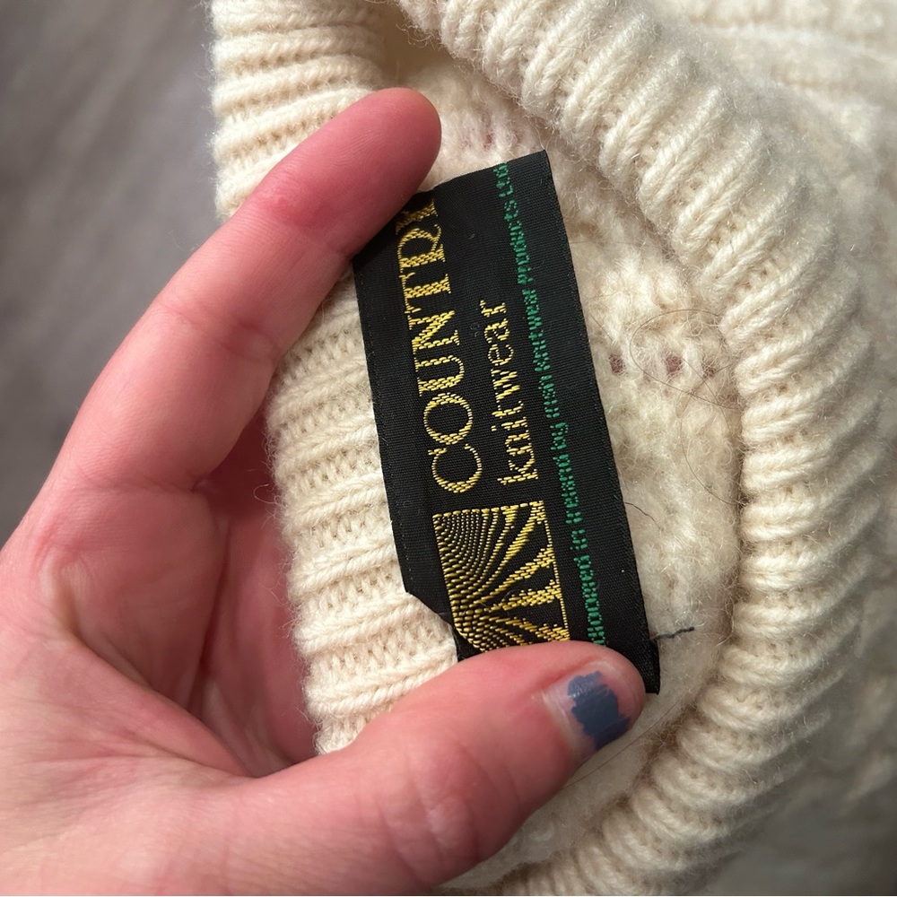 Country knitwear cable knit vintage Irish sweater - Picture 10 of 12